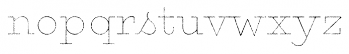 Gist Rough Upright Exbold Line Font LOWERCASE
