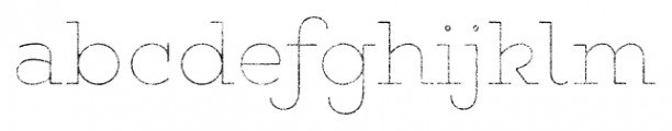 Gist Rough Upright Light Line Font LOWERCASE