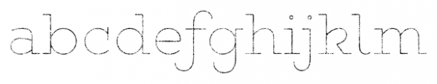 Gist Rough Upright Regular Line Font LOWERCASE