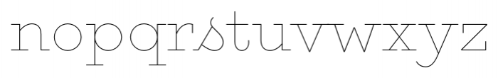 Gist Upright Line Font LOWERCASE