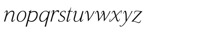 Giane Extra Light Italic Font LOWERCASE