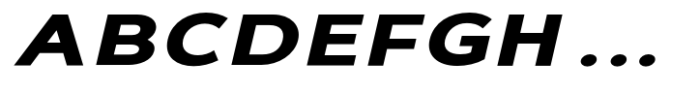 Giane Gothic sans Black Italic Expanded Font UPPERCASE