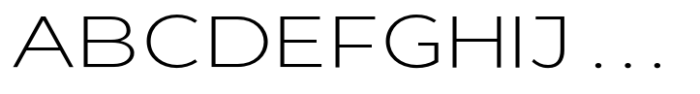 Giane Gothic sans Extra Light Expanded Font UPPERCASE