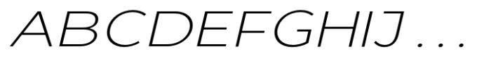 Giane Gothic sans Extra Light Italic Expanded Font UPPERCASE