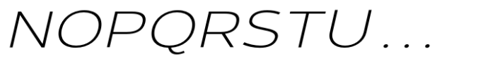 Giane Gothic sans Extra Light Italic Expanded Font UPPERCASE