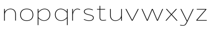 Giane Gothic sans Thin Expanded Font LOWERCASE