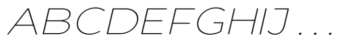 Giane Gothic sans Thin Italic Expanded Font UPPERCASE