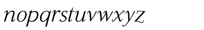 Giane Light Italic Font LOWERCASE