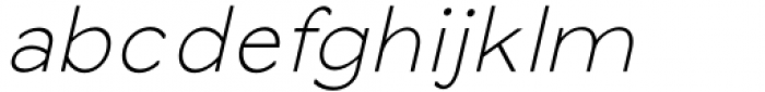 Giane Sans Extra Light Italic Font LOWERCASE