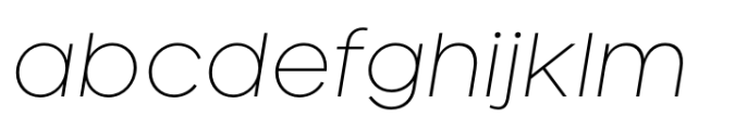 Gianis Thin Italic Font LOWERCASE