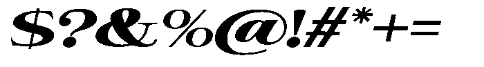 Giantrick Black Expanded Slanted Font OTHER CHARS