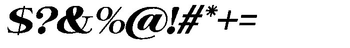 Giantrick Black Slanted Font OTHER CHARS