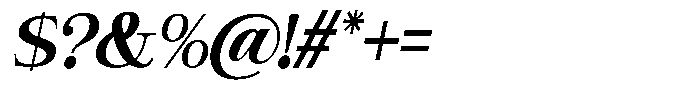 Giantrick Bold Semi Condensed Slanted Font OTHER CHARS
