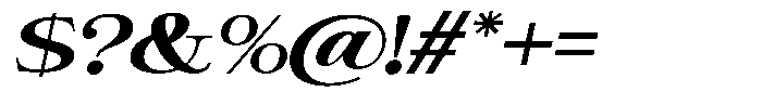 Giantrick Bold Semi Expanded Slanted Font OTHER CHARS