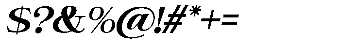 Giantrick Bold Slanted Font OTHER CHARS