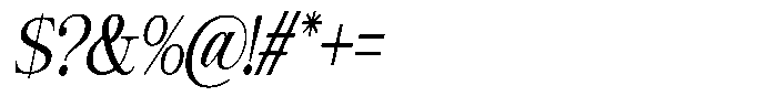 Giantrick Condensed Slanted Font OTHER CHARS