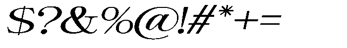 Giantrick Expanded Slanted Font OTHER CHARS