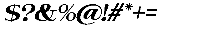 Giantrick Extra Bold Slanted Font OTHER CHARS