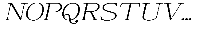 Giantrick Extra Light Sem Exp Slant Font UPPERCASE