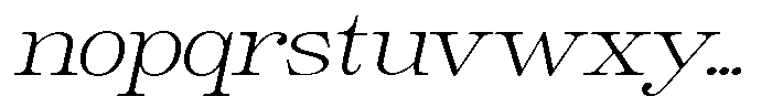 Giantrick Extra Light Sem Exp Slant Font LOWERCASE