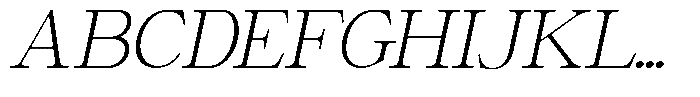 Giantrick Extra Light Slanted Font UPPERCASE