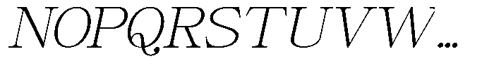 Giantrick Extra Light Slanted Font UPPERCASE