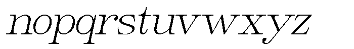 Giantrick Extra Light Slanted Font LOWERCASE