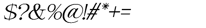 Giantrick Light Slanted Font OTHER CHARS