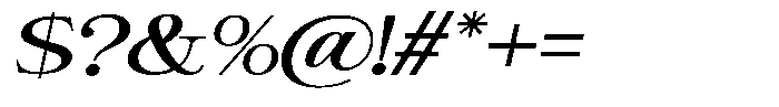 Giantrick Medium Semi Expanded Slanted Font OTHER CHARS