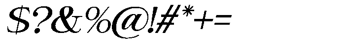 Giantrick Medium Slanted Font OTHER CHARS
