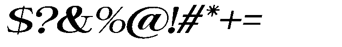 Giantrick Semi Bold Semi Expanded Slanted Font OTHER CHARS