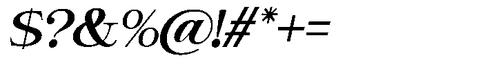 Giantrick Semi Bold Slanted Font OTHER CHARS