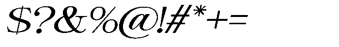 Giantrick Semi Expanded Slanted Font OTHER CHARS