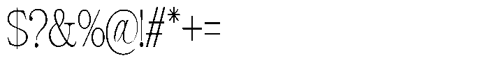Giantrick Thin Condensed Font OTHER CHARS