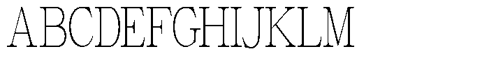 Giantrick Thin Condensed Font UPPERCASE