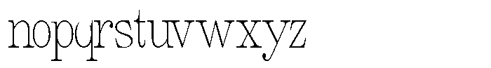 Giantrick Thin Condensed Font LOWERCASE