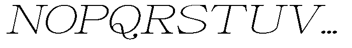 Giantrick Thin Expanded Slanted Font UPPERCASE