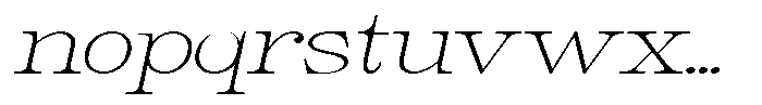 Giantrick Thin Expanded Slanted Font LOWERCASE