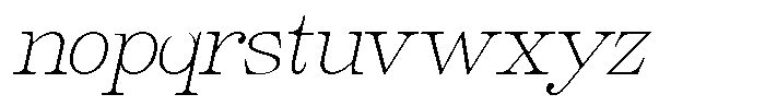Giantrick Thin Slanted Font LOWERCASE