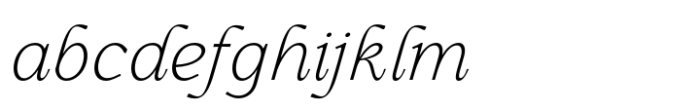 Gibralt Extra Light Italic Font LOWERCASE