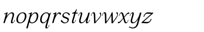 Gibralt Light Italic Font LOWERCASE