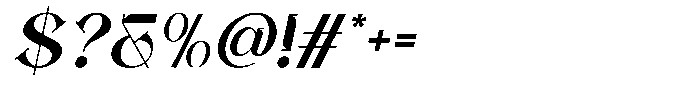 Gifther Italic Font OTHER CHARS