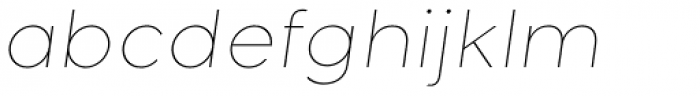 Giga Sans Thin Italic Font LOWERCASE