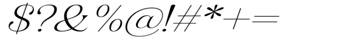 Gigestha Light Slant Expanded Font OTHER CHARS