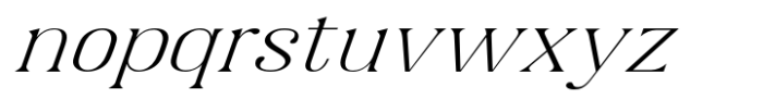 Gigestha Light Slant Expanded Font LOWERCASE