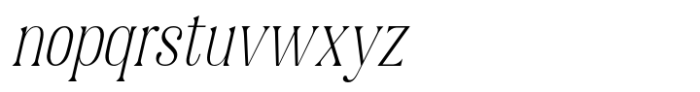 Gigestha Light Slant Semi Condensed Font LOWERCASE