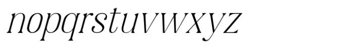 Gigestha Light Slant Font LOWERCASE