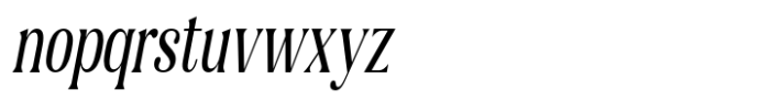 Gigestha Medium Slant Condensed Font LOWERCASE
