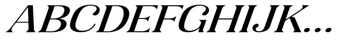 Gigestha Medium Slant Expanded Font UPPERCASE