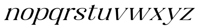 Gigestha Slant Expanded Font LOWERCASE